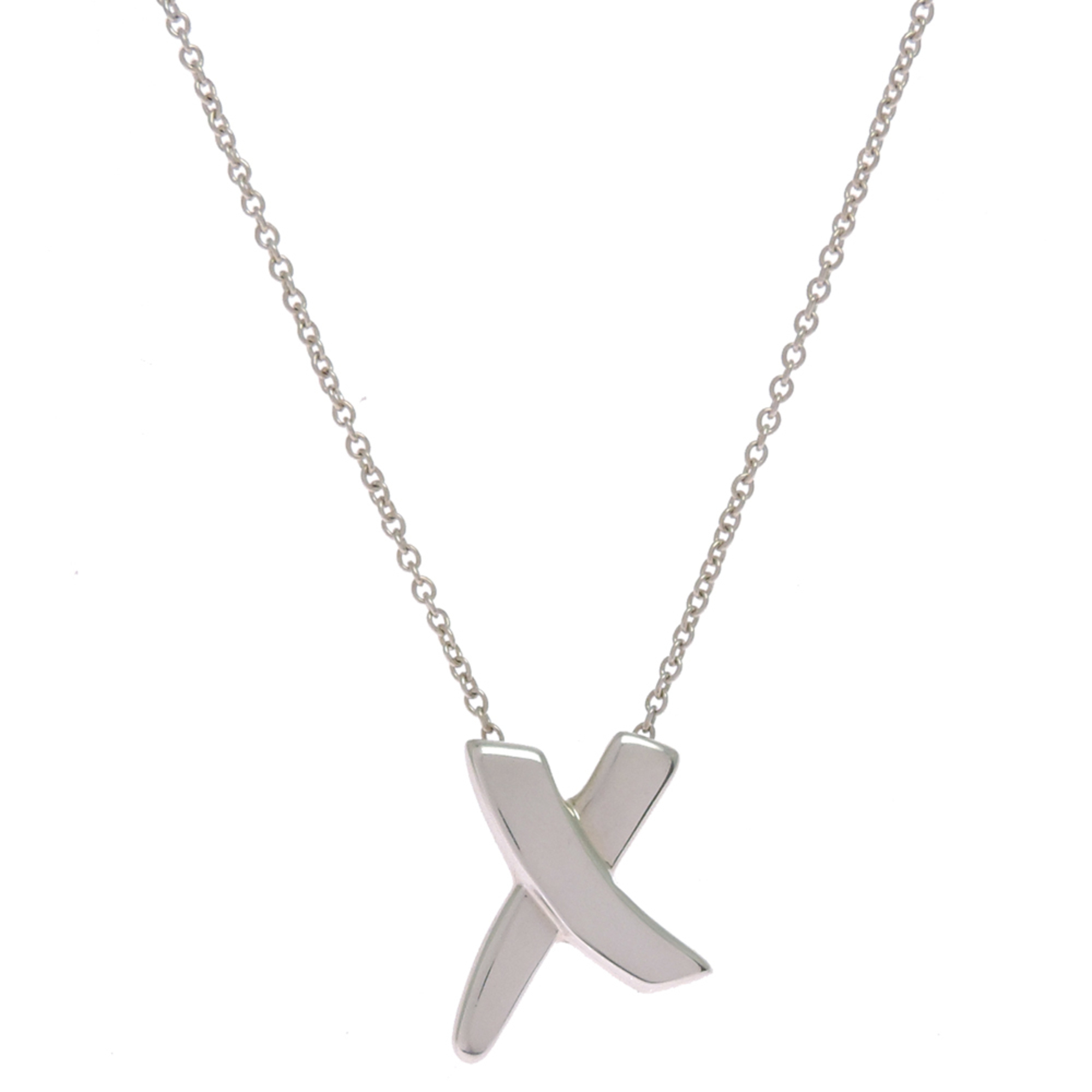 Tiffany & Co. Paloma Picasso Kiss Pendant Women's Necklace, Sterling Silver 925